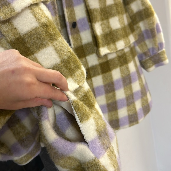 NWT Zara Plaid Oversized Shacket - Picture 7 of 10